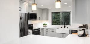 Anacortes Kitchen Remodel angled view of sink | True Bearing Built