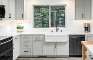 Anacortes Kitchen Remodel smaller cropped view of sink | True Bearing Built