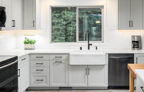 Anacortes Kitchen Remodel view of sink | True Bearing Built